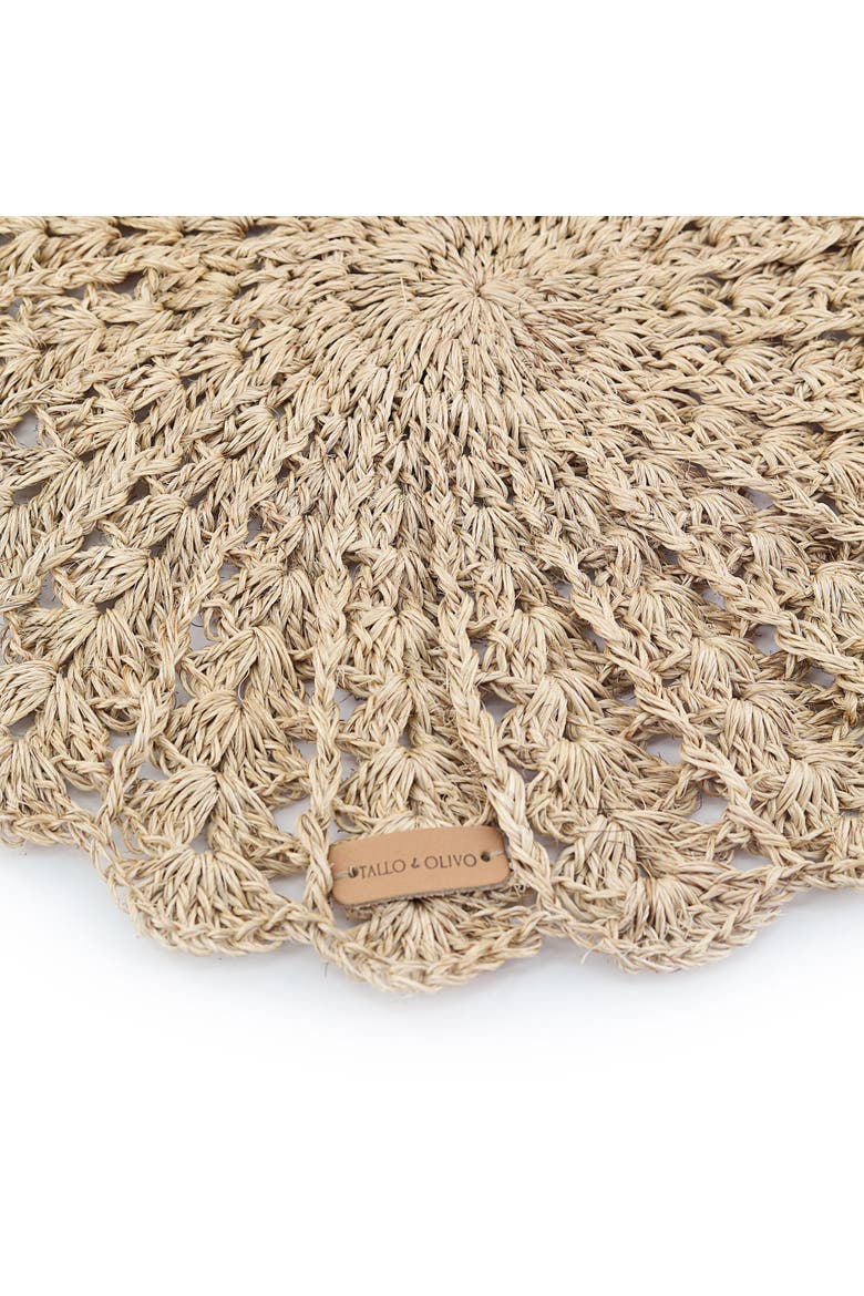 Hand Crocheted Gio Round Placemat - Set of 4, Alternate, color, Natural