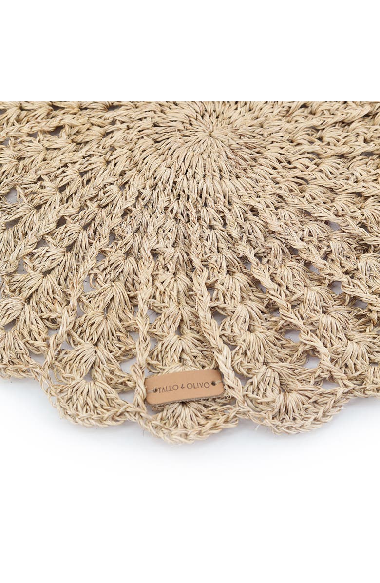 Tallo de Olivo Hand Crocheted Gio Round Placemat - Set of 4, Alternate, color, Natural