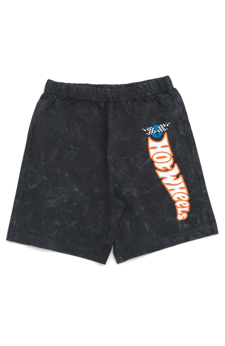 Hot Wheels T-Shirt & Woven Shorts Set, Alternate, color, Charcoal Gray