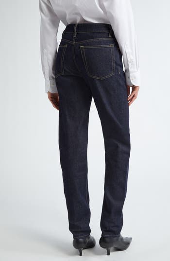 SS25【TOTEME】Dark Blue Organic Cotton Tapered Jeans SS25【TOTEME】Dark Blue Organic Cotton Tapered Jeans Tapered