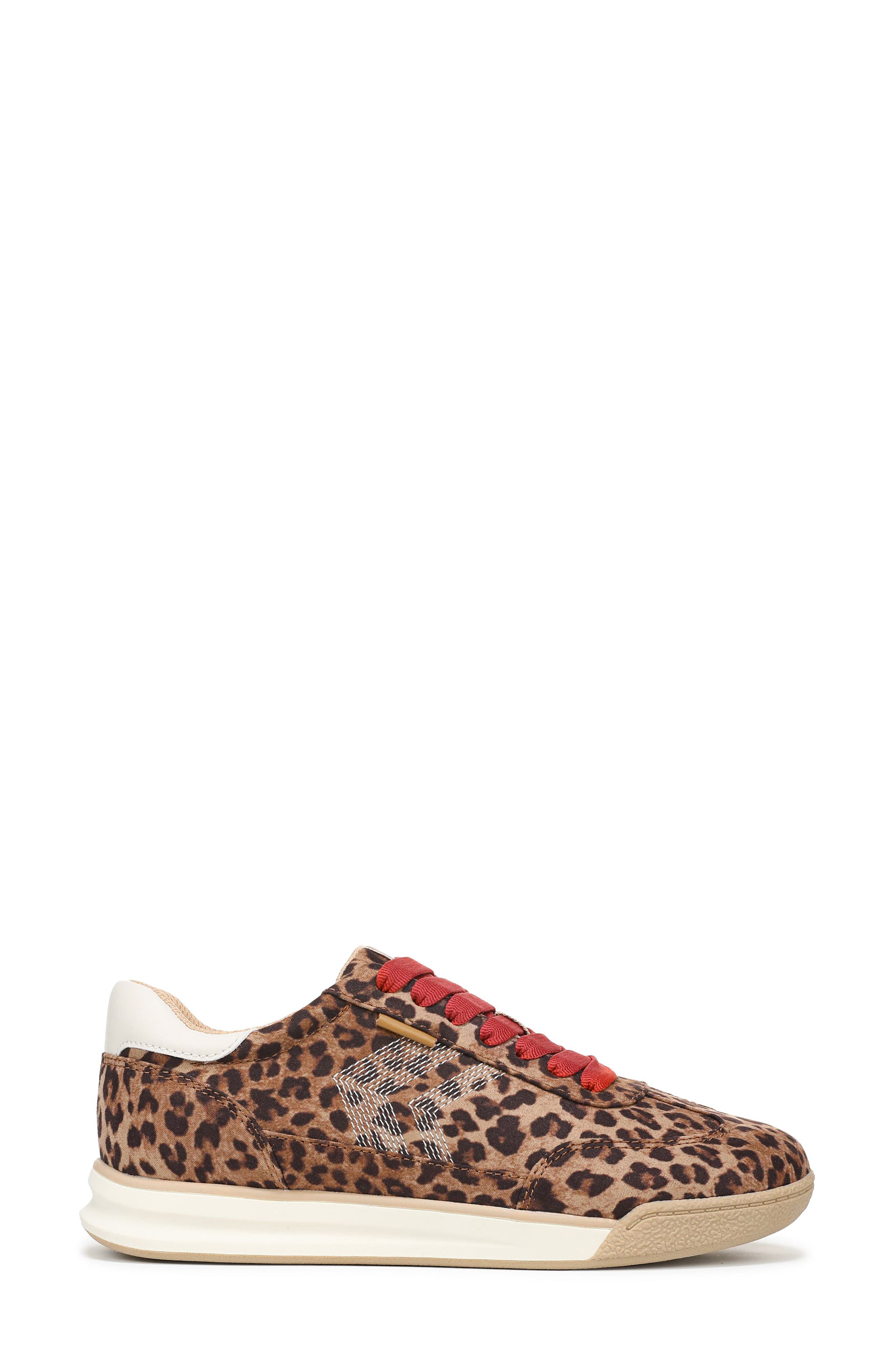 Throw Back Retro Sneaker, Alternate, color, BROWN LEOPARD MICROFIBER