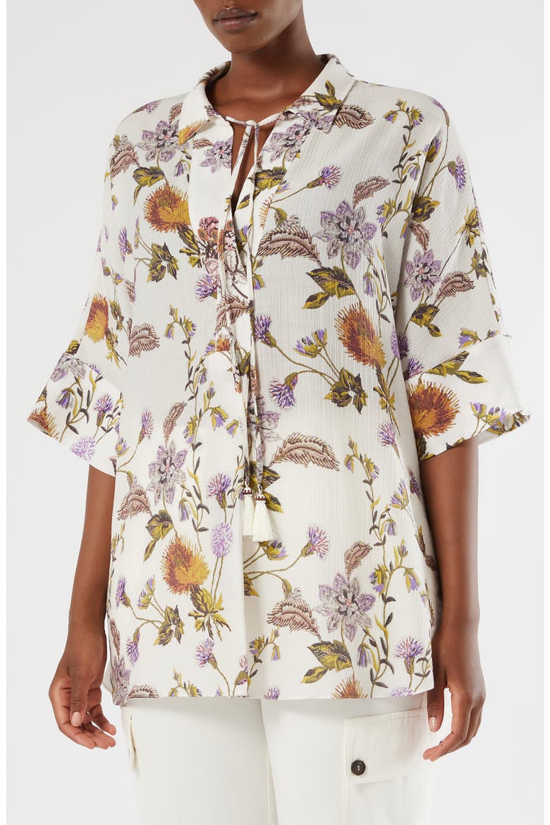 Mrs. Senior Crepe Shirt, Main, color, WHITE