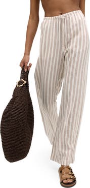 M&S Wide Leg Linen Blend Pants