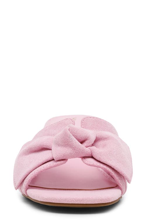Anne Klein Kizmet Bow Slide Sandal In Light Pink