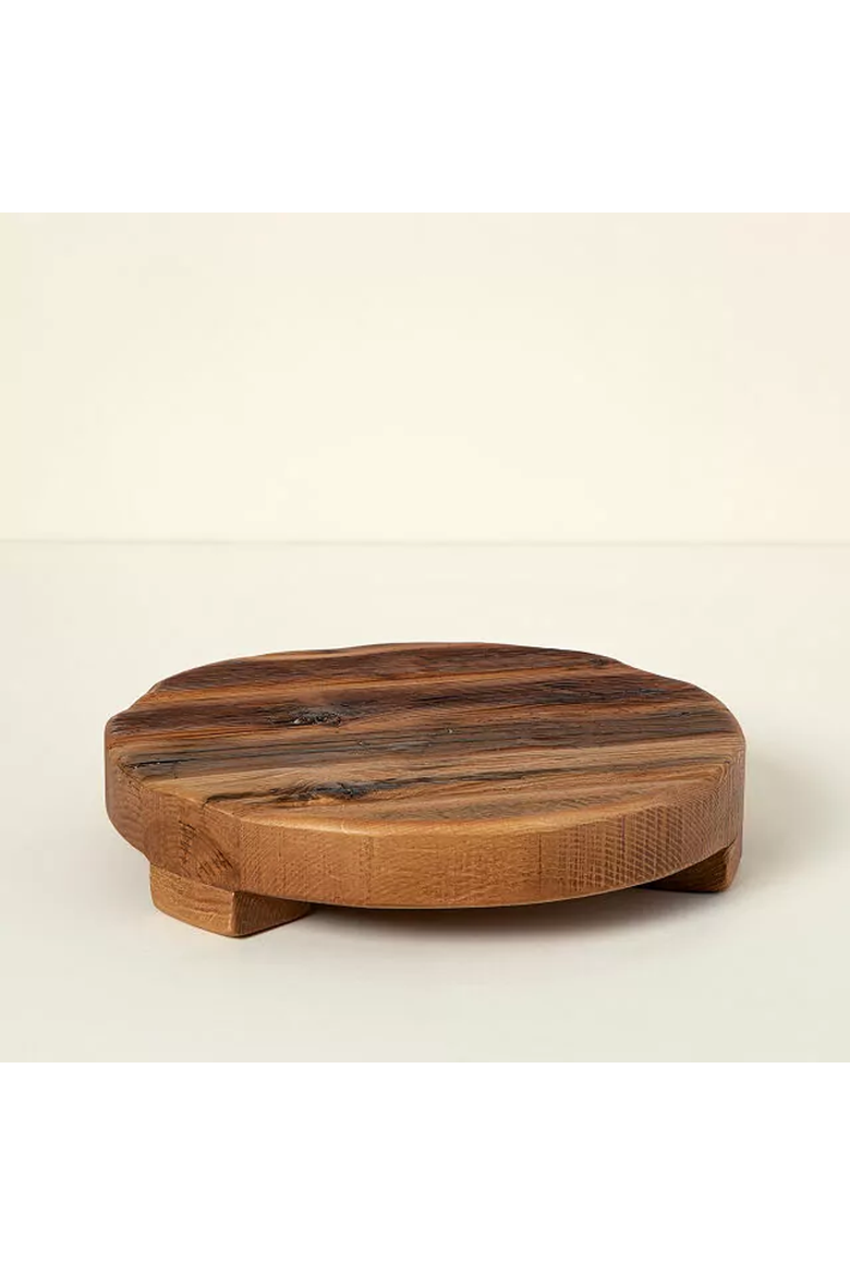 Reclaimed Wood Serving Board & Cloche by Europe2You, Main, color, Dark Brown Wood Grain