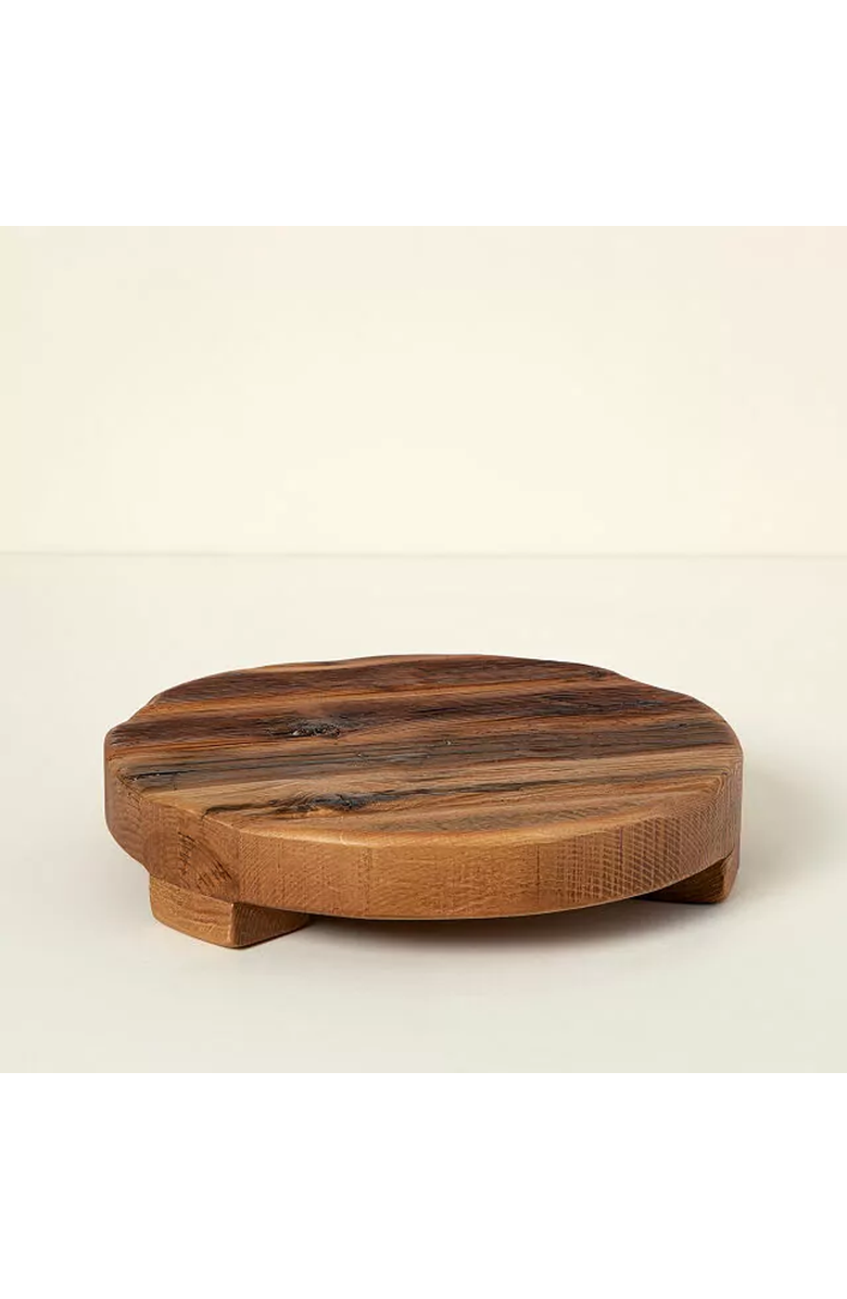 Uncommon Goods Reclaimed Wood Serving Board & Cloche by Europe2You, Main, color, Dark Brown Wood Grain