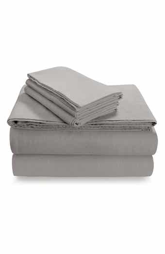 AZORES HOME Solid Cotton Flannel Sheet Set