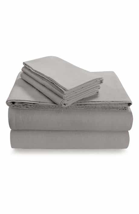 AZORES HOME Solid Cotton Flannel Sheet Set