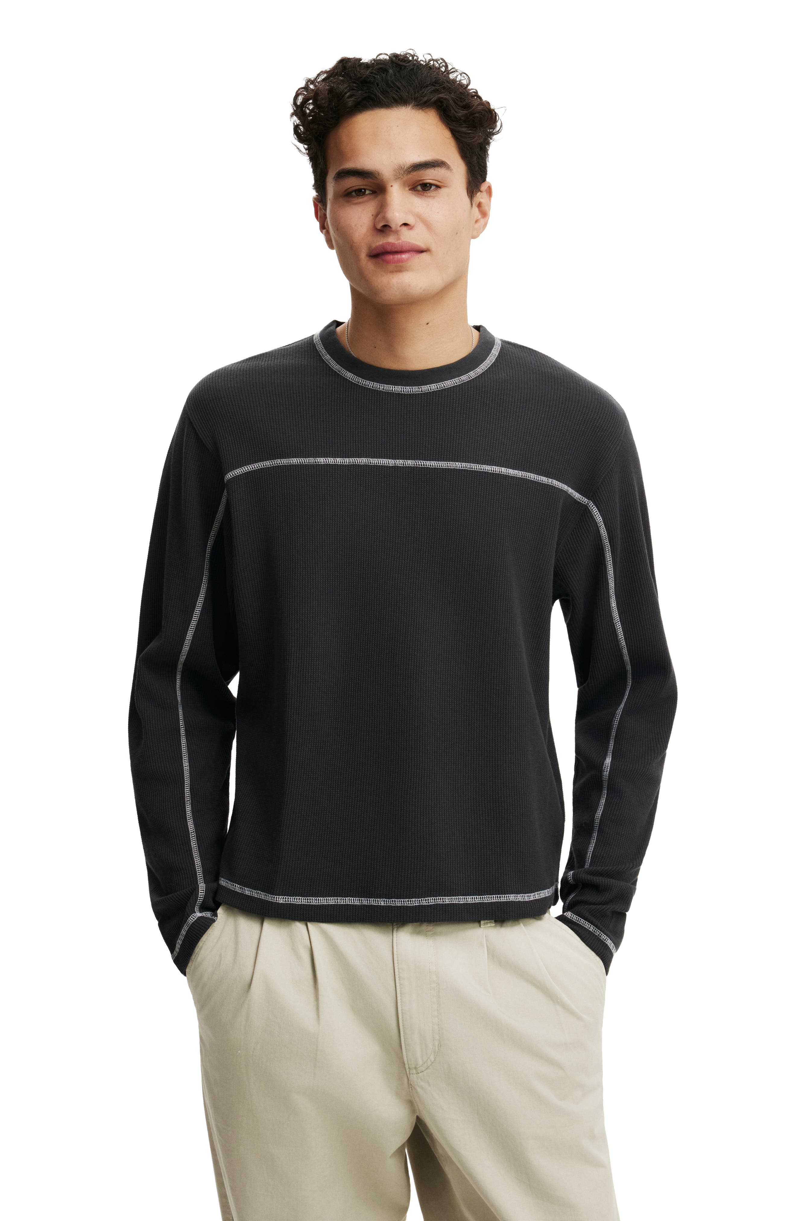 Washed Black Coverstitch