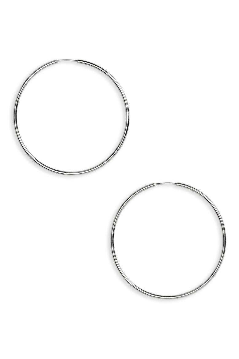 Argento Vivo Endless Hoops, Main, color, SILVER