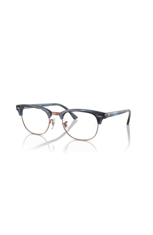 Ray Ban Ray-ban 53mm Square Optical Glasses In Blue