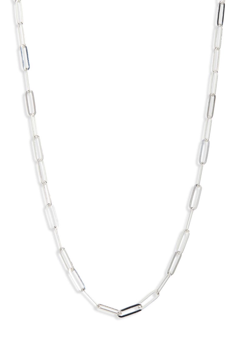 ARGENTO VIVO Paperclip Chain Necklace, Main, color,