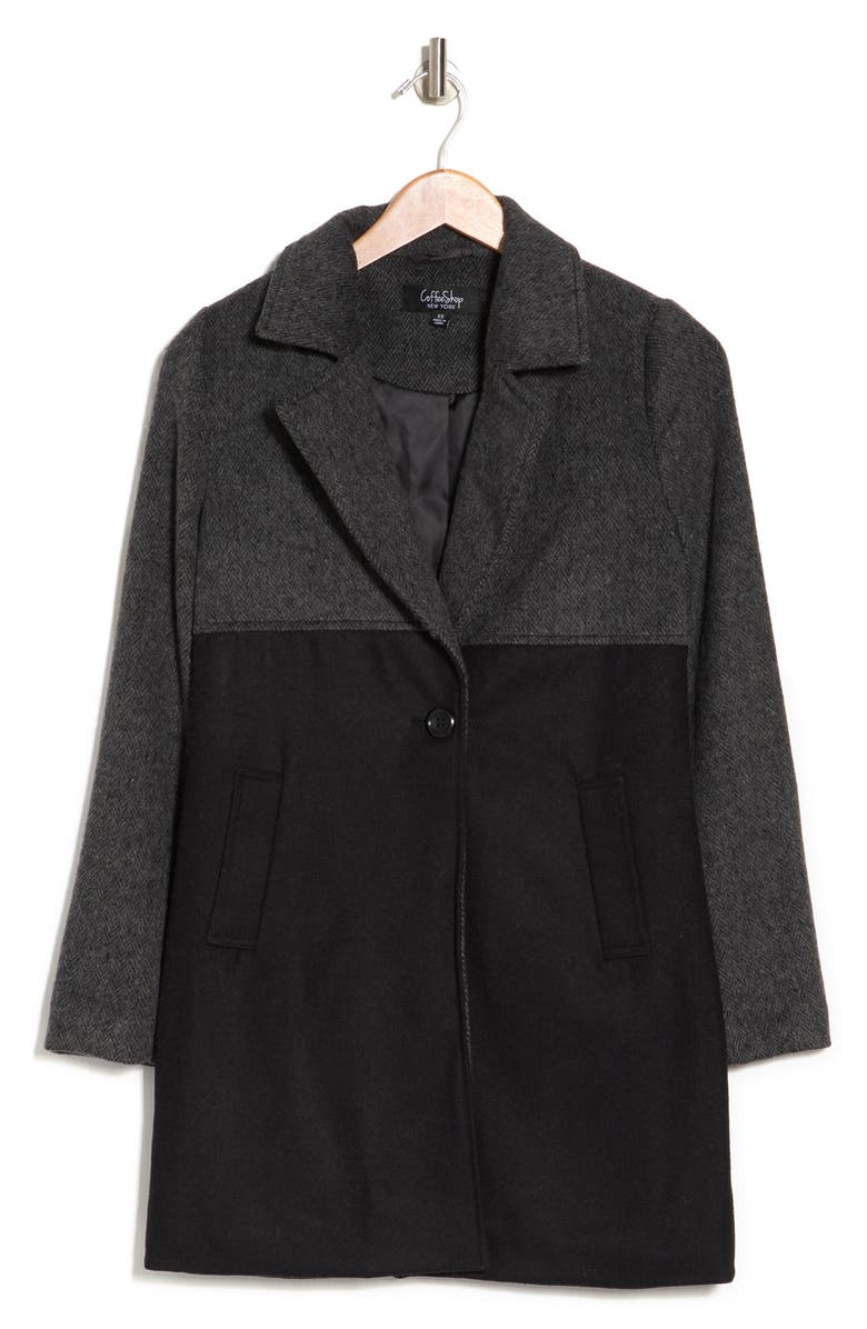 Coffee Shop Colorblock Trench Coat, Alternate, color, 