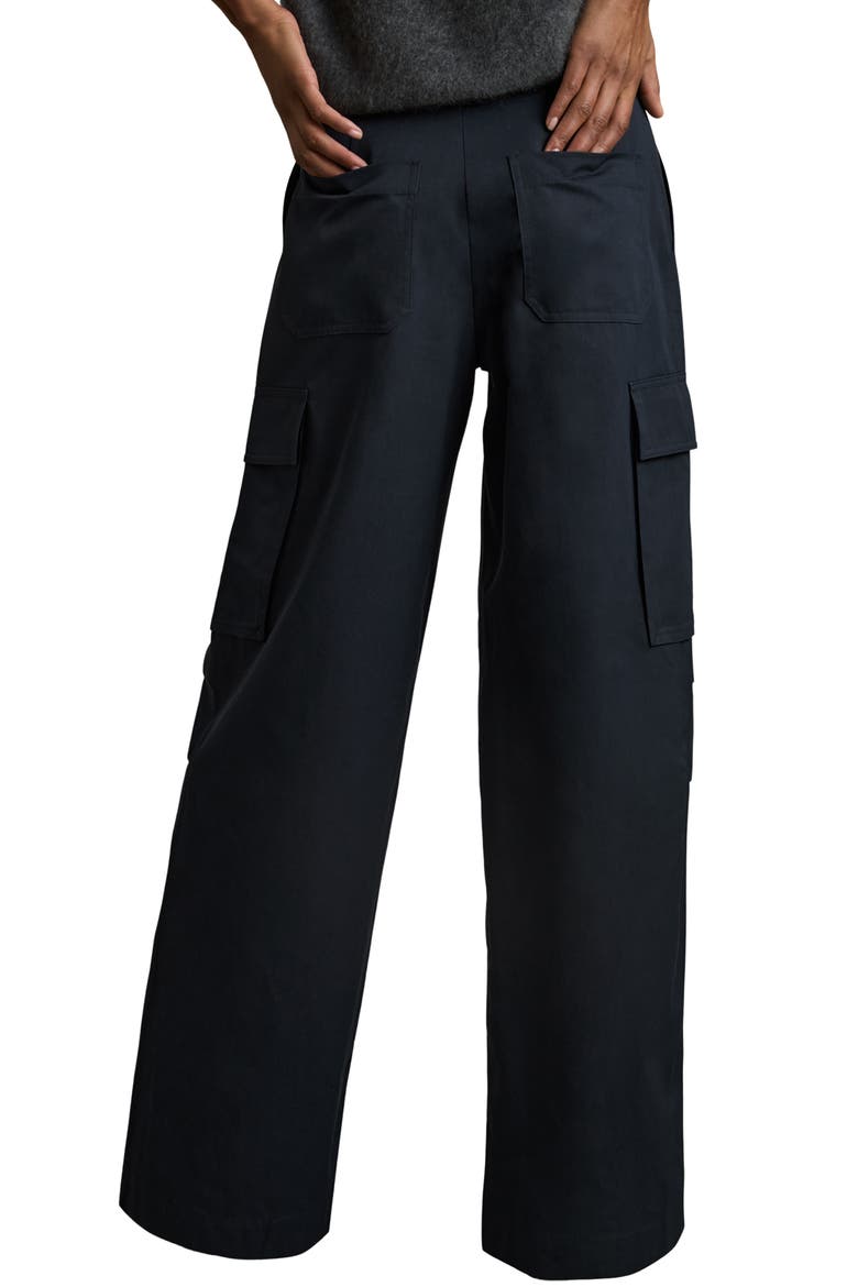 Ava Wide Leg Cargo Pants, Alternate, color, NAVY