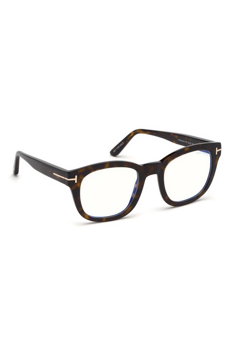 50mm Round Optical Glasses, Alternate, color, DARK HAVANA ROSE GOLD