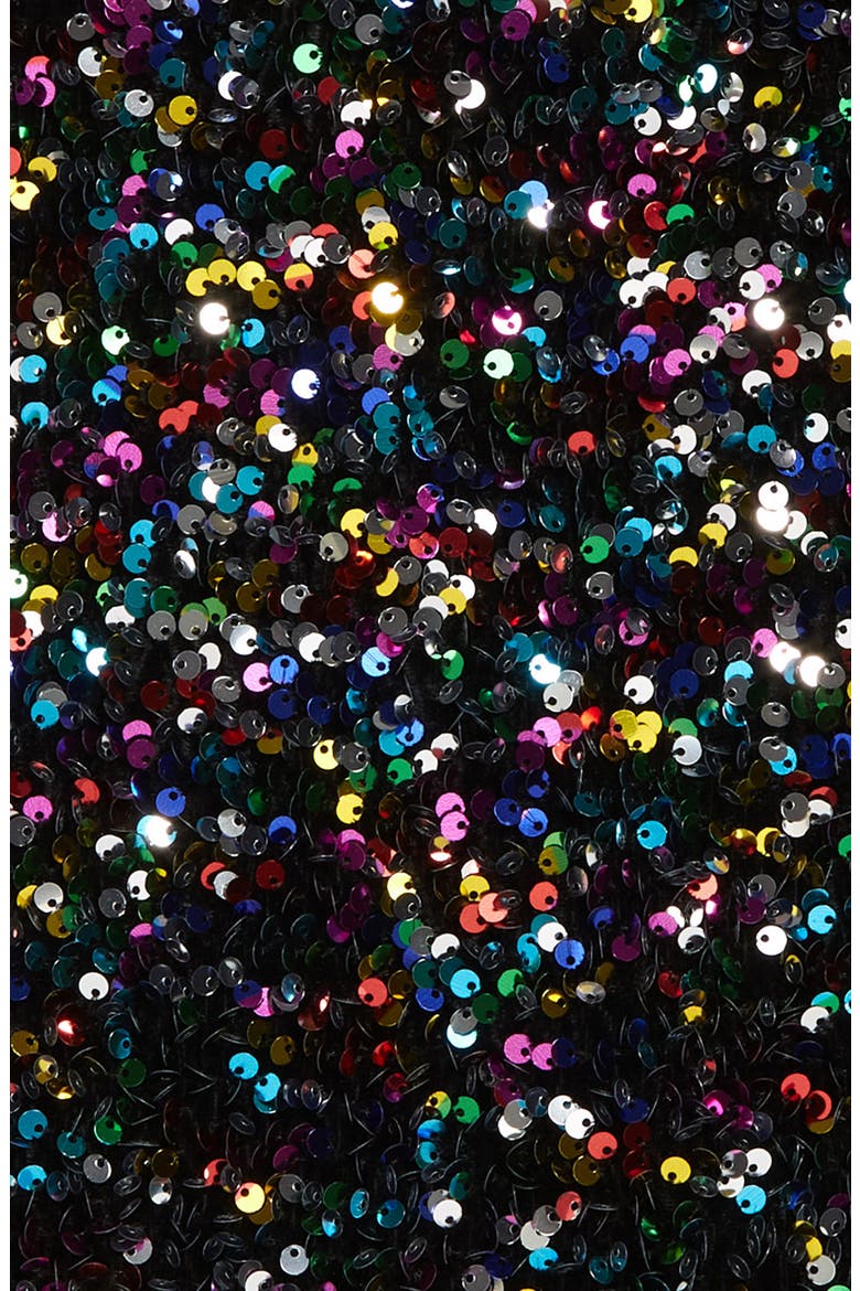 Shimmer Stardust Sequin Dress, Alternate, color, BLACK