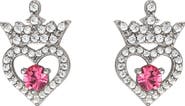 Disney Princess Tiara Cubic Zirconia Stud Earrings Official License
