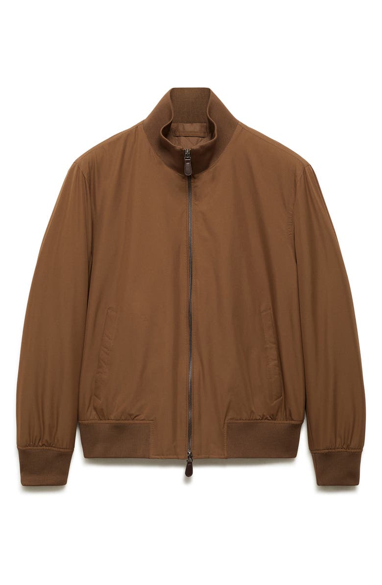 MANGO Water Repellent Quilted Bomber Jacket, Main, color, 