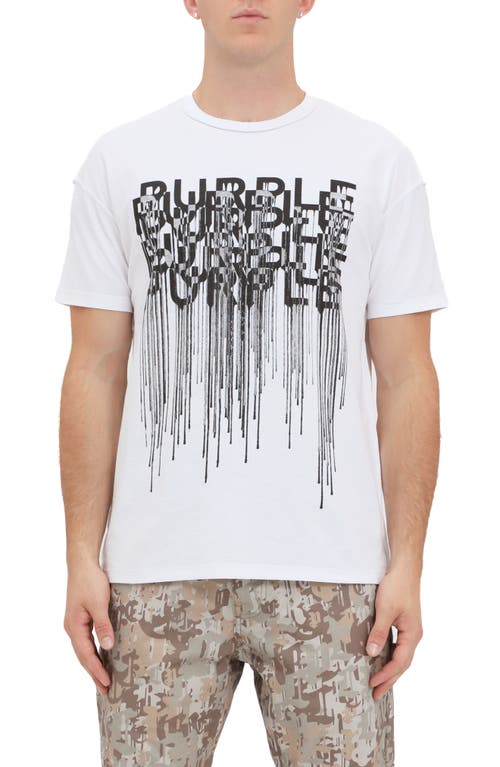 Purple Brand Textured Inside Out Graphic T-shirt In White