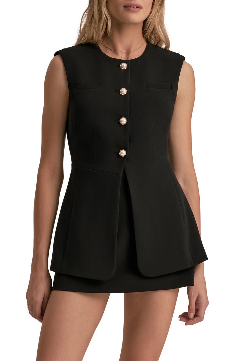 The Clocking In Long Vest, Main, color, BLACK