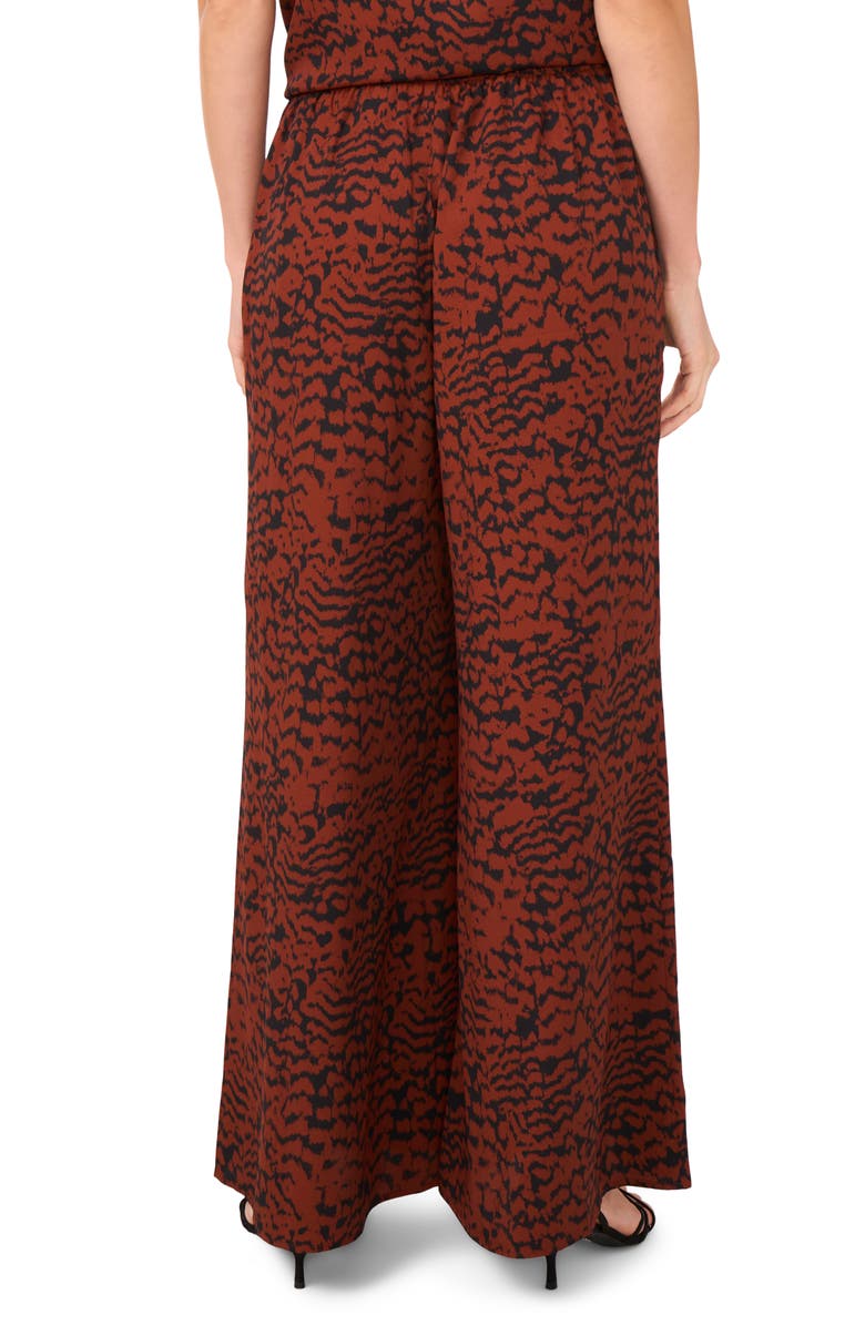 Halogen<sup>®</sup> Animal Print Wide Leg Pants, Alternate, color, Burnt Henna