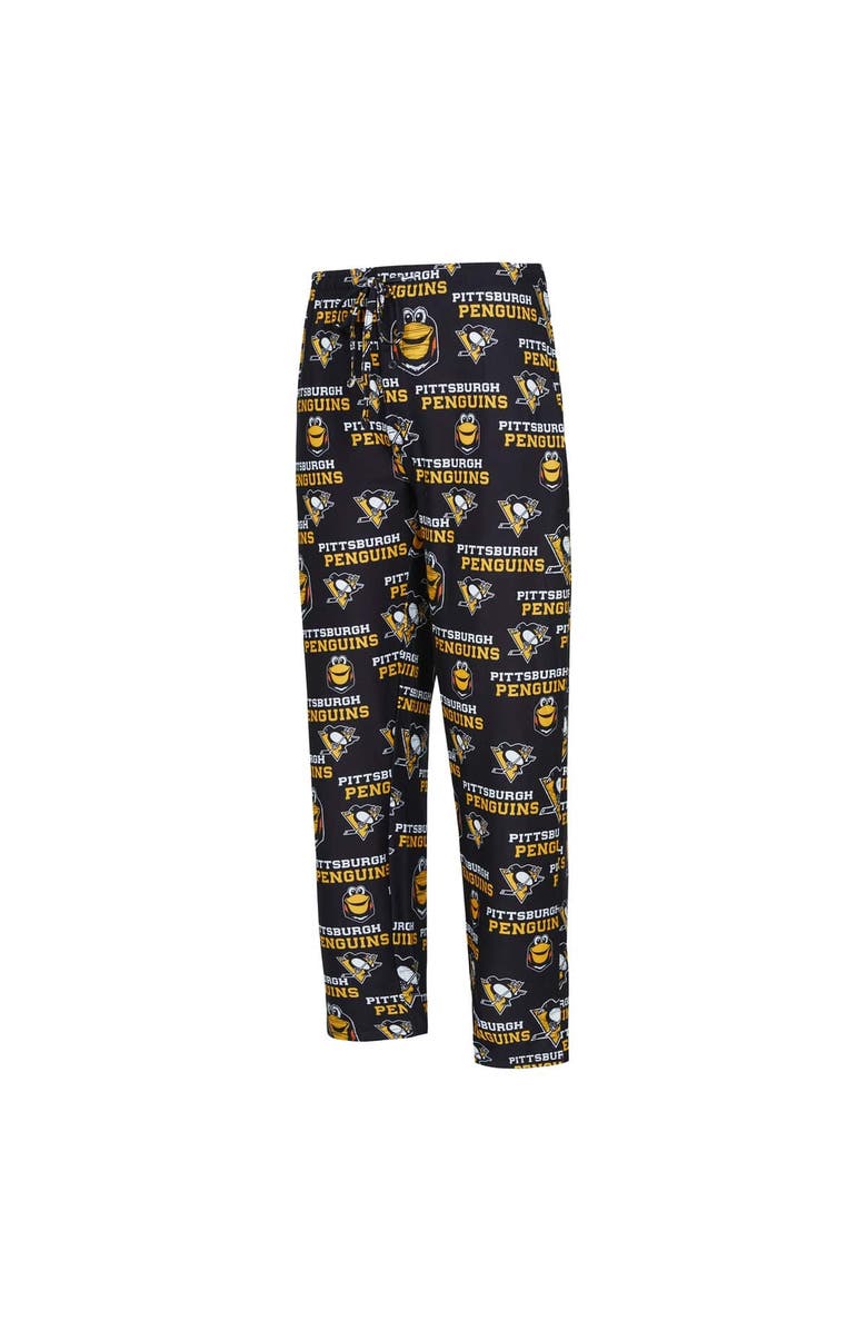 CONCEPTS SPORT Men's Concepts Sport Black Pittsburgh Penguins All Over Print Knit Pants, Alternate, color, Black