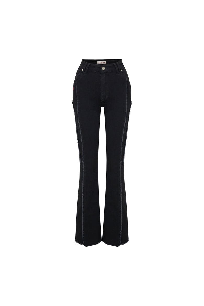 Flare Denim Pant, Main, color, BLACK