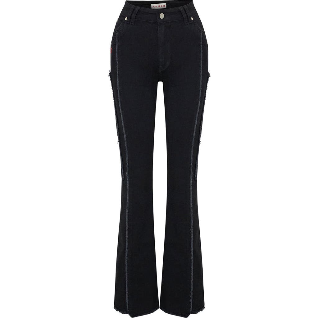 Pcfg Flare Denim Pant In Black
