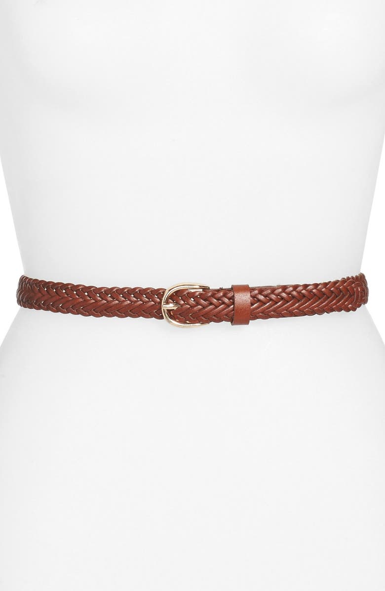 BP. Braided Faux Leather Belt, Main, color, 