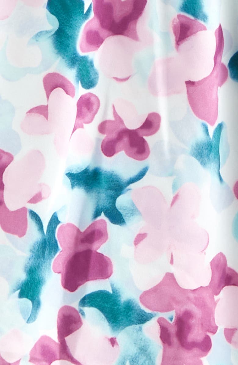 Zella Girl Kids' On Your Mark Shorts, Alternate, color, Purple Sugar Daisy Clouds