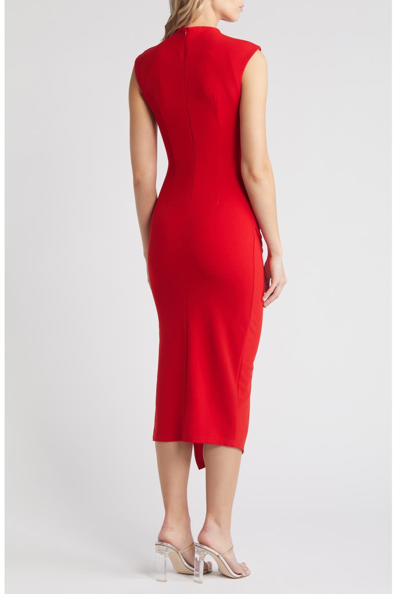 Diana Asymmetric Hem Sheath Dress, Alternate, color, RED