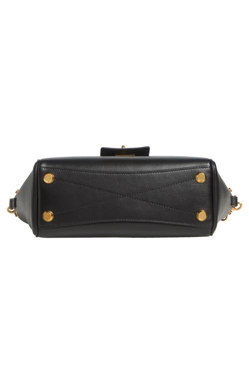 Balenciaga Mini Bel Air Leather Top Handle Bag In Black