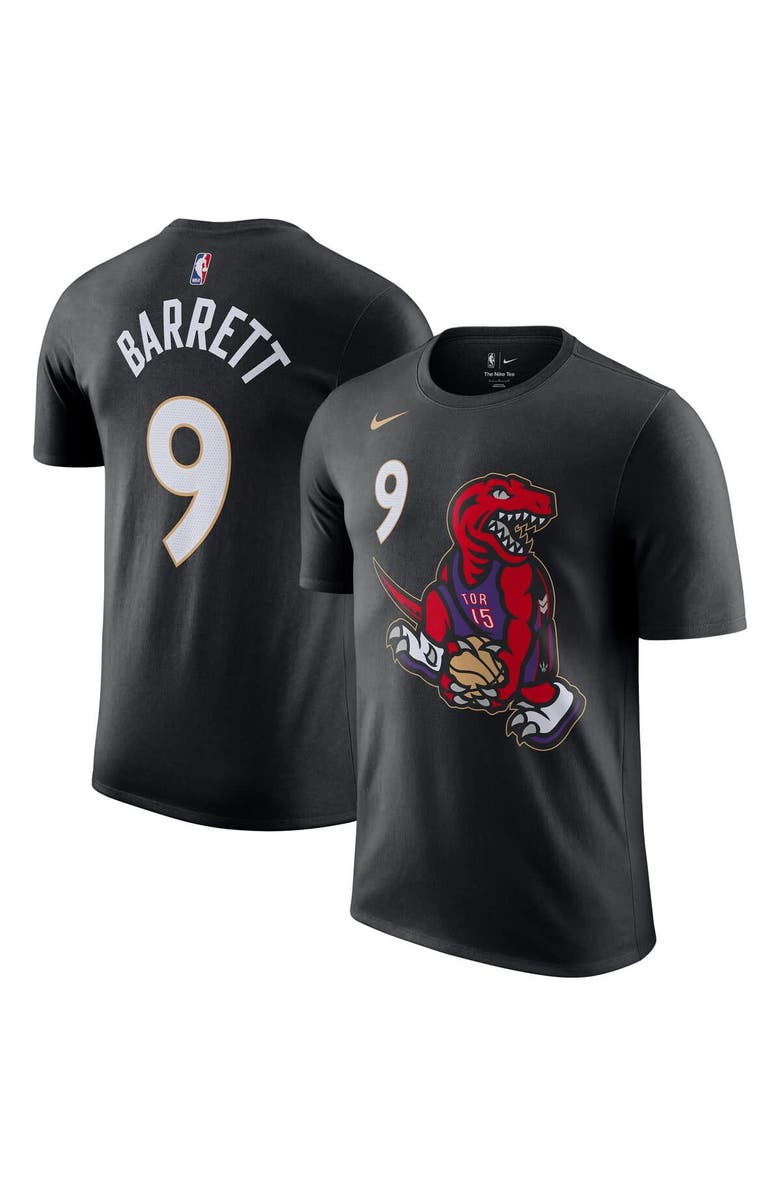 Nike Men's Nike RJ Barrett Black Toronto Raptors 2024/25 City Edition Name & Number T-Shirt, Alternate, color, 