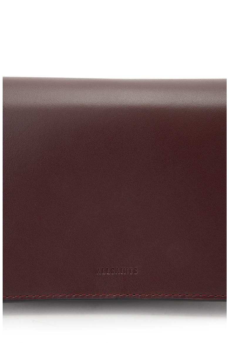 Maeve Leather Crossbody Wallet, Alternate, color, DARK RED