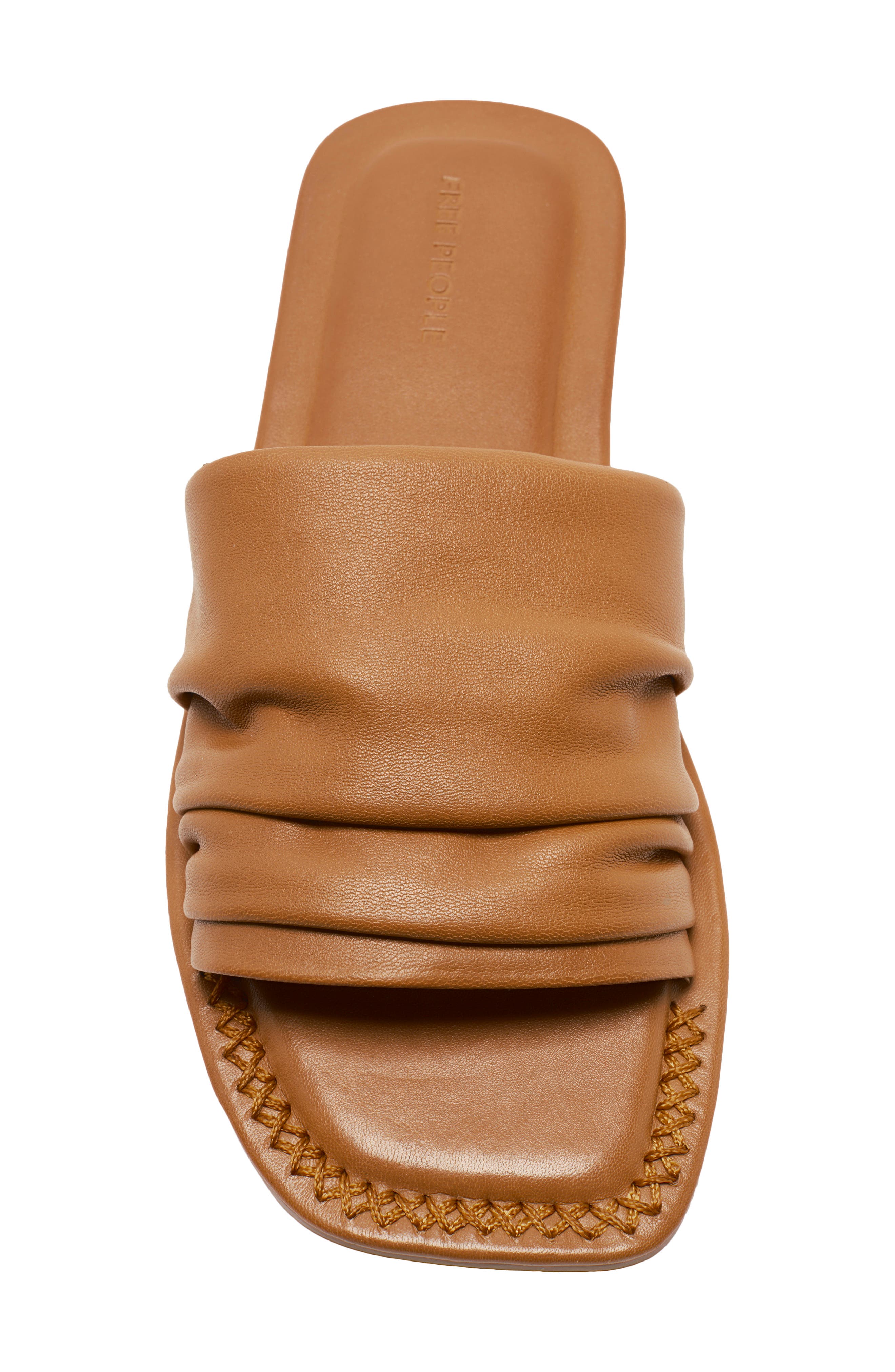 Evelyn Slide Sandal, Alternate, color, VACHETTA VOYAGE LEATHER