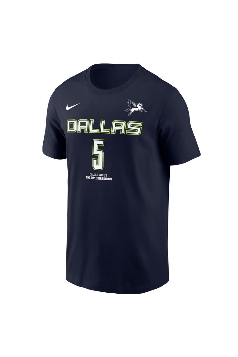 Men's Nike Paige Bueckers Navy Dallas Wings 2025 WNBA Draft Explorer Edition Name & Number T-Shirt, Alternate, color, Navy