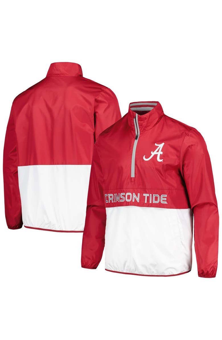 G-III SPORTS BY CARL BANKS Men's G-III Sports by Carl Banks Crimson Alabama Crimson Tide Cornerman Half-Zip Top, Alternate, color, Crimson