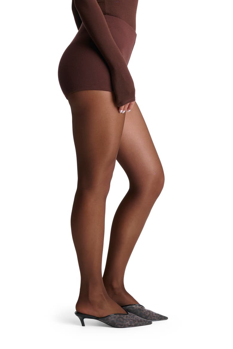 High Waist Hot Shorts, Alternate, color, CHOCOLATE