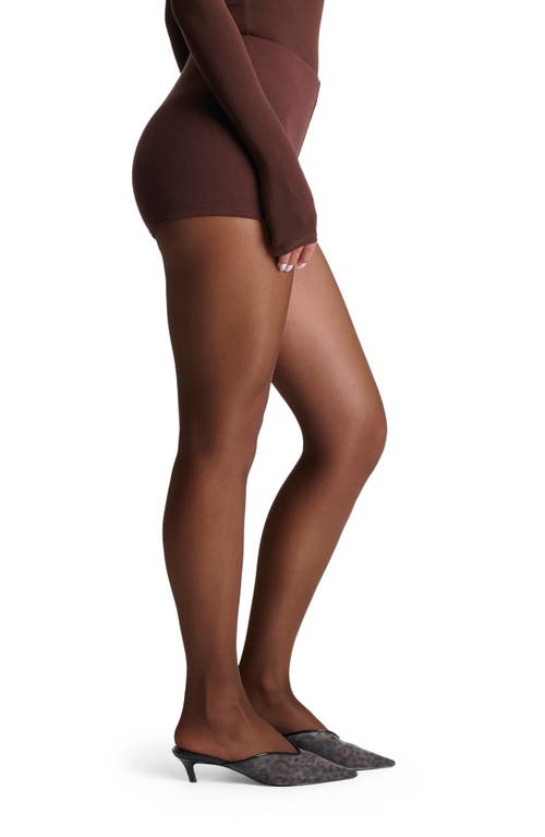 Naked Wardrobe High Waist Hot Shorts In Chocolate