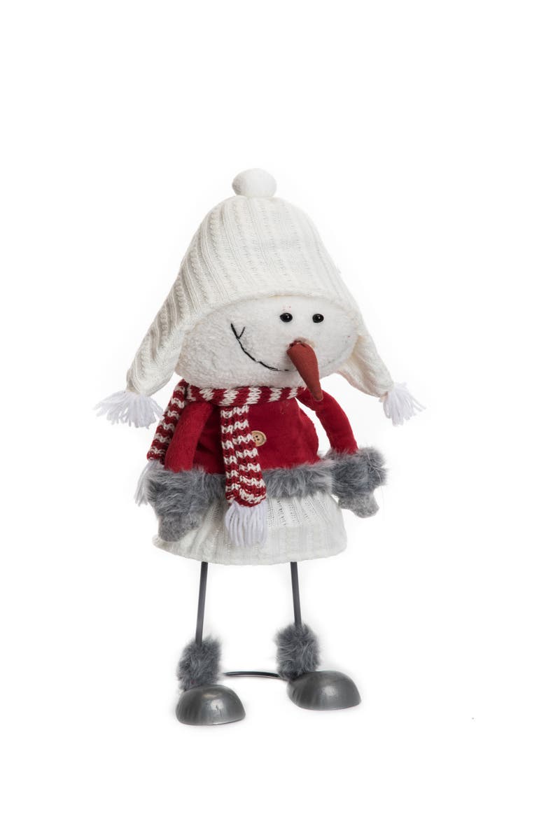 Bobble Christmas Snowgirl Tall, Alternate, color, White
