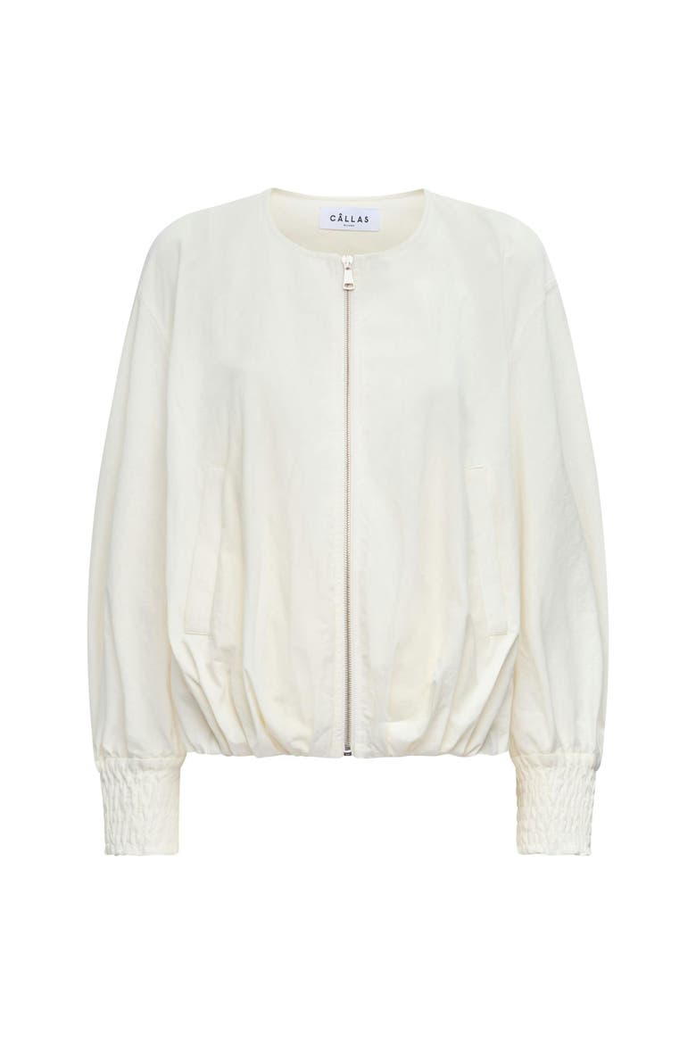 MARTA Bomber Jacket - Ivory, Main, color, Ivory