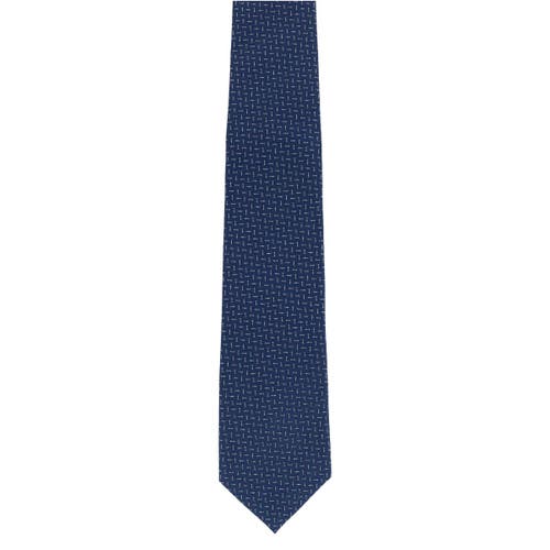 Trafalgar Baldwin Metallic Dash Silk Business Necktie In Navy