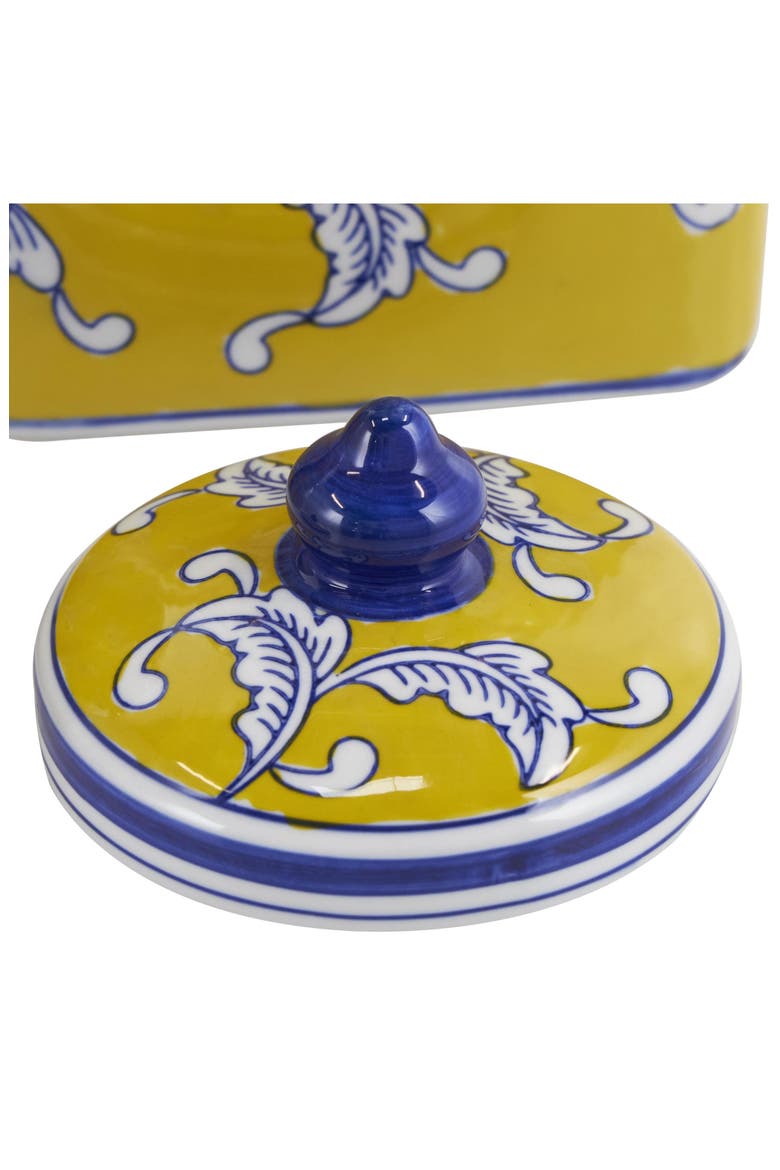 Eclectic Stoneware Set of 2 Containers, Alternate, color, YELLOW
