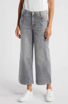 Wyatt Skyrise V-Pocket Ankle Wide Leg Jeans