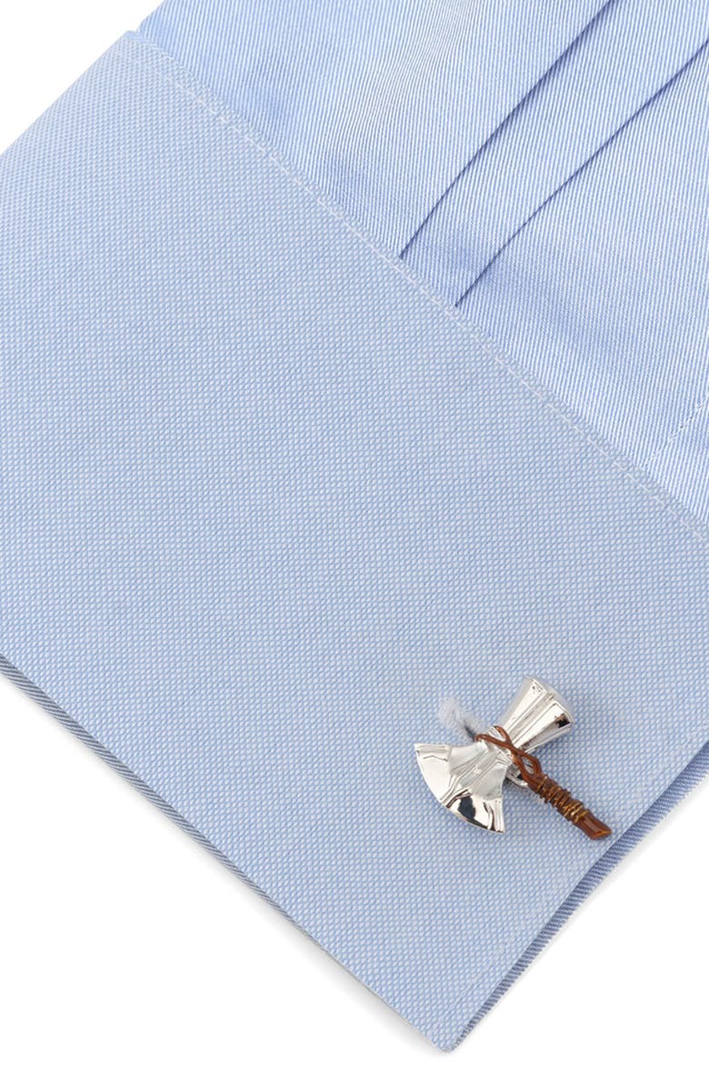 Cufflinks, Inc. 3D Stormbreaker Cuff Links, Alternate, color, Silver