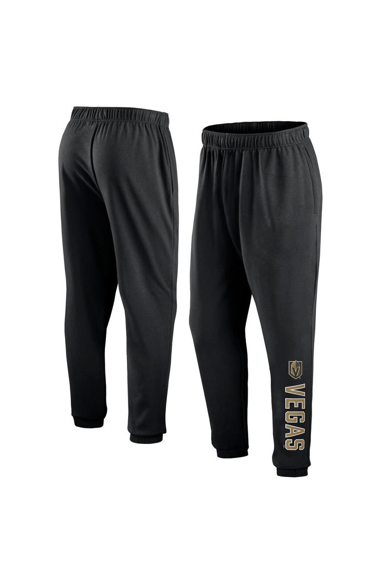 FANATICS Men's Fanatics Branded Black Vegas Golden Knights Chop Block Fleece Sweatpants, Alternate, color, 