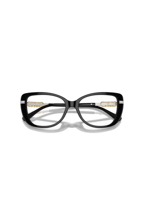 Michael Kors 54mm Cat Eye Optical Glasses In Black
