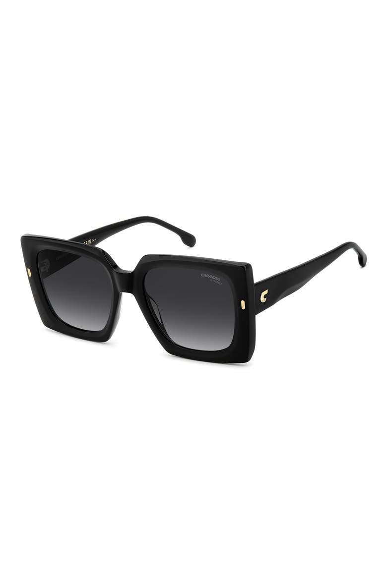 55mm Rectangular Sunglasses, Alternate, color, BLACK/ DARK GREY SF