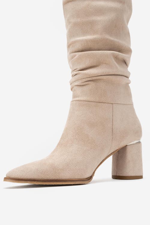 Prologue Shoes Vianella Block Heel Knee High Boot In Animal Print