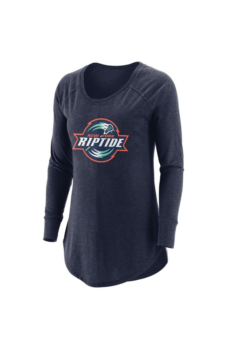 ADPRO Sports Women's Navy New York Riptide Primary Logo Tri-Blend Long Sleeve T-Shirt, Alternate, color,